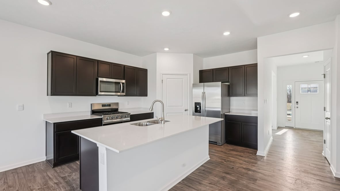 kitchen with bar seating