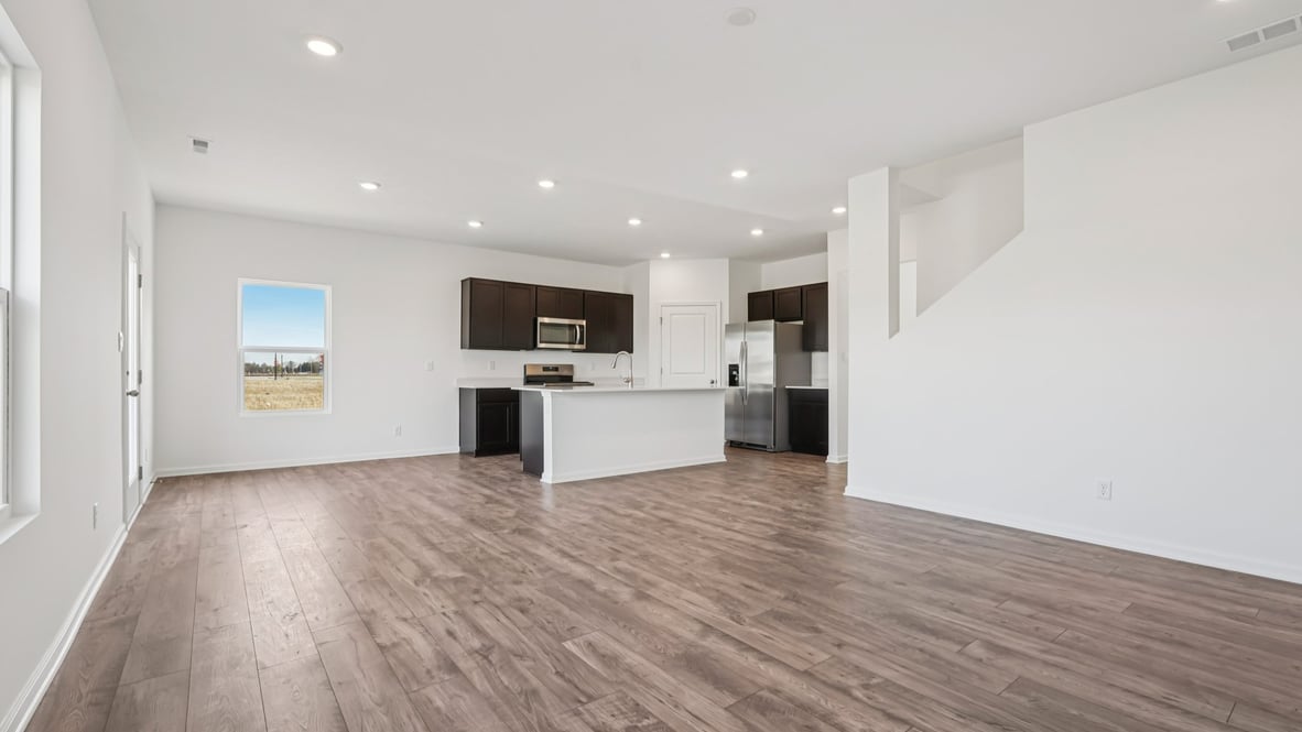 great room with natural light