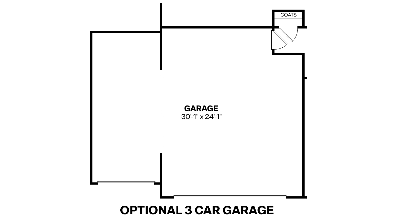 3 car garage option