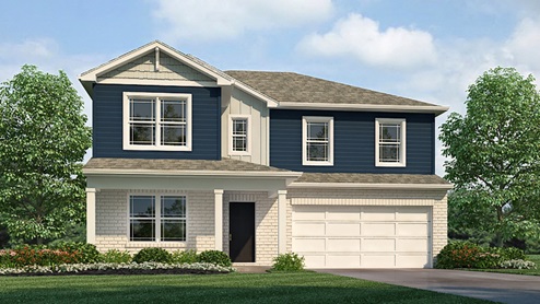 the dennis, a spacious 2-story home features a highly desired main level primary bedroom suite. The Dennis is a rare find with 6 bedrooms, 4 full baths, loft, and 2-car garage