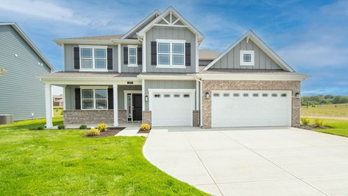 two story home with 3 car garage