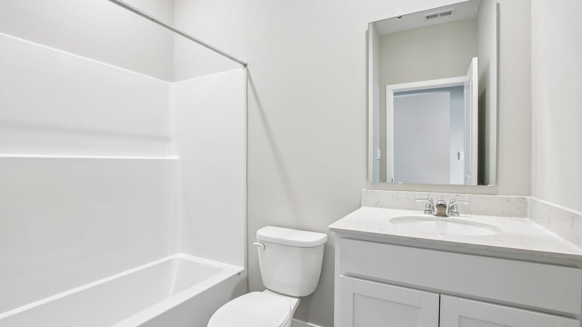 full bathroom with bath shower