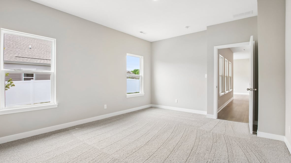 spacious primary bedroom