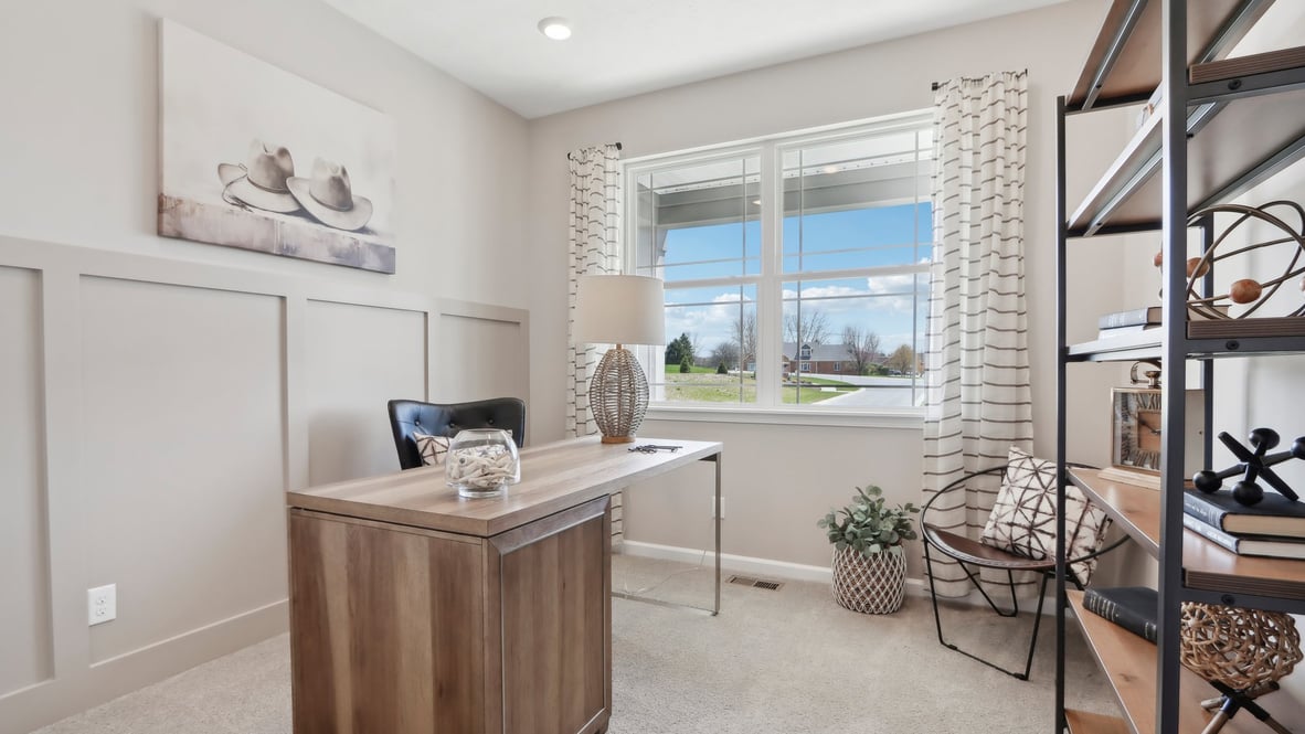 spacious third bedroom used as den space