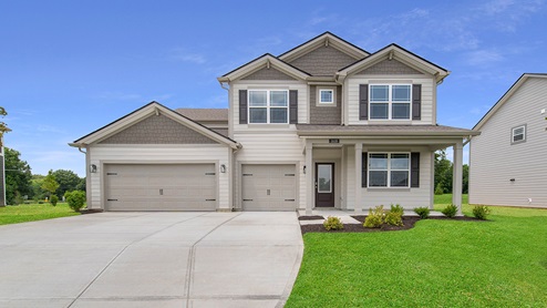 two story home in Greenwood with 3 car garage, front exterior