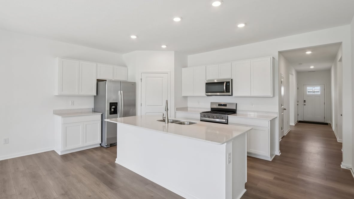 kitchen with bar seating