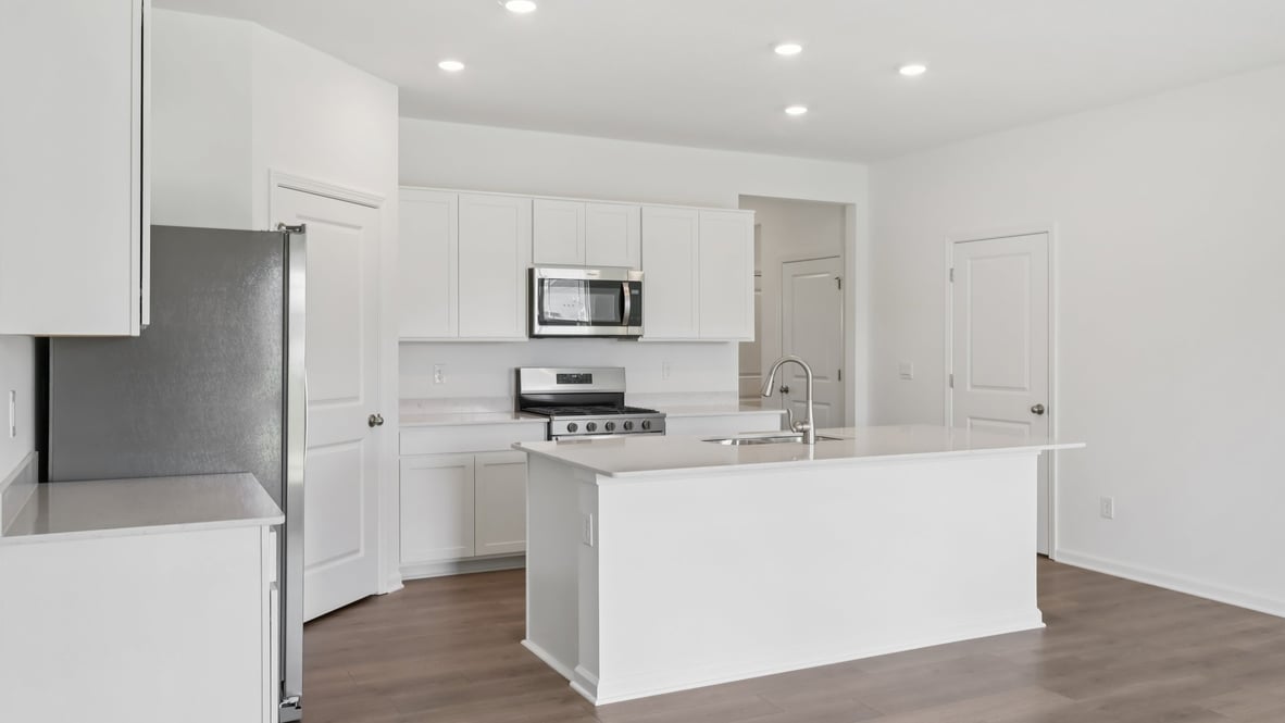 kitchen with large center island