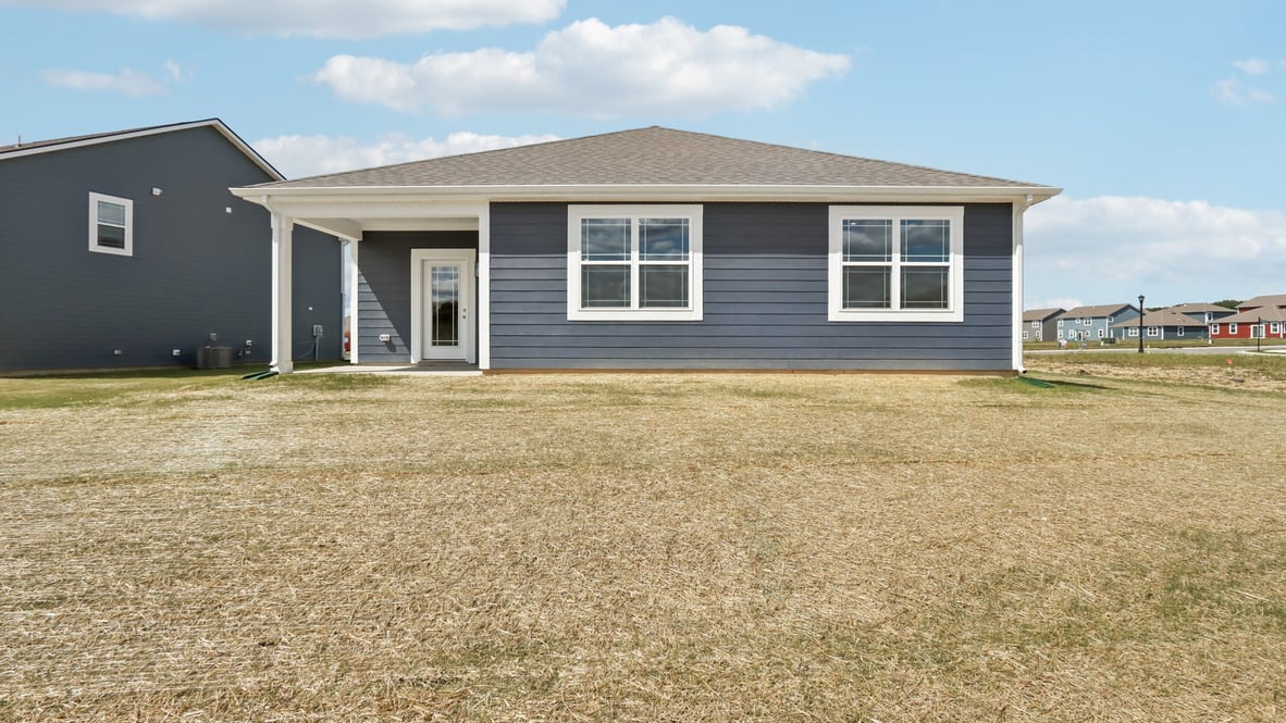 rear exterior view of the home