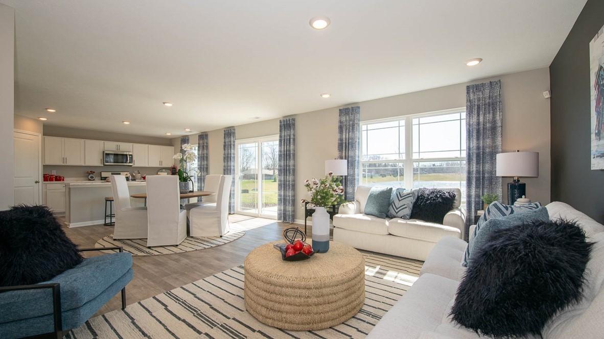 great room with natural light