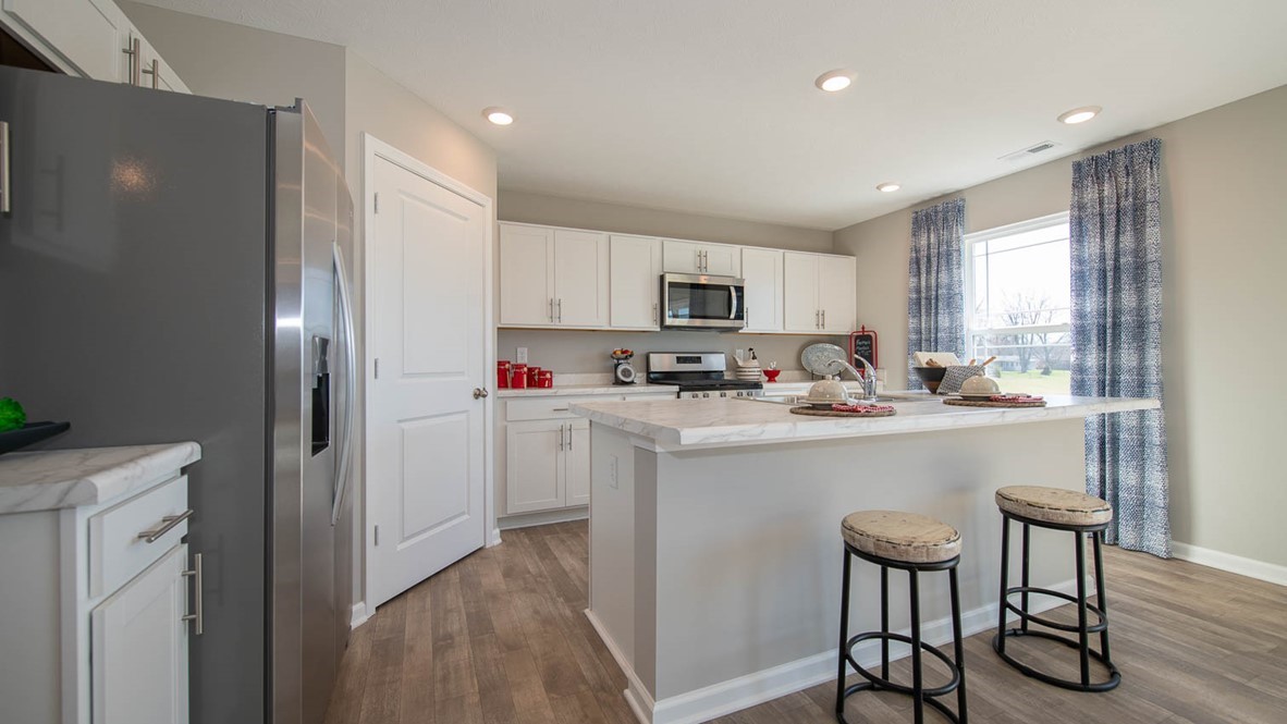 kitchen with bar seating