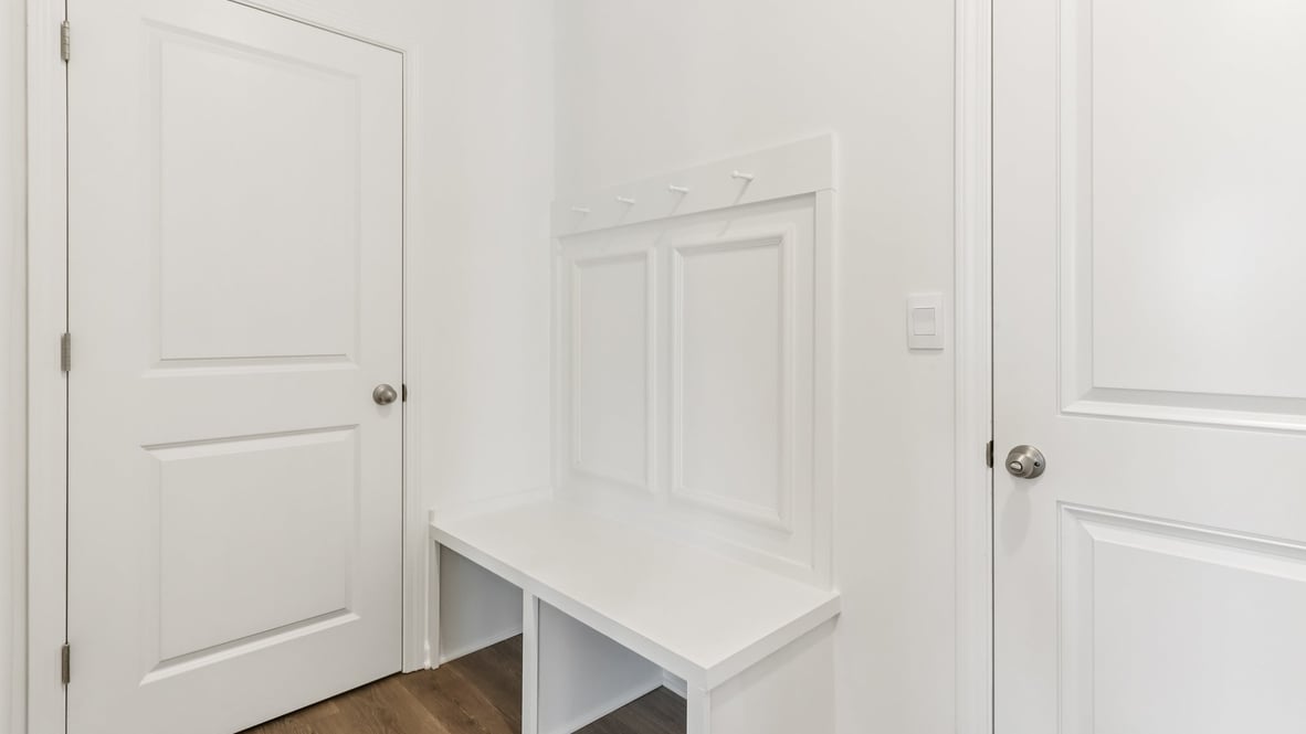 boot bench near garage