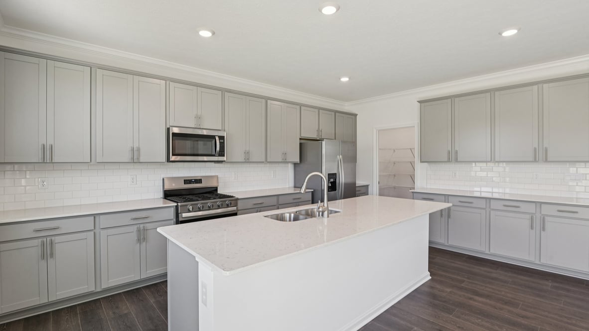 kitchen with bar seating