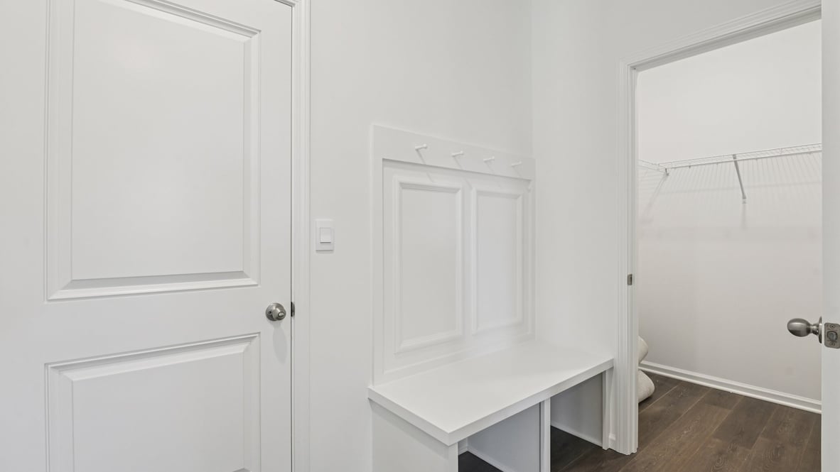 boot bench near garage