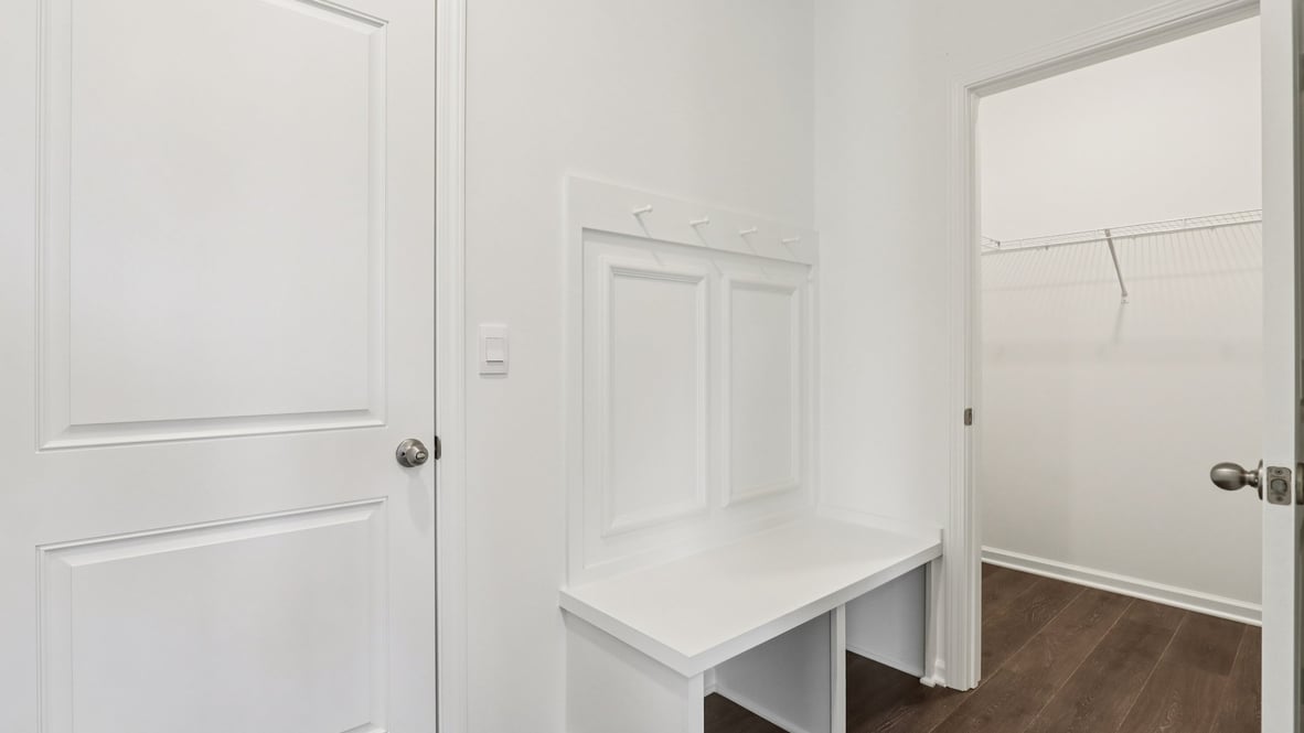 boot bench near garage