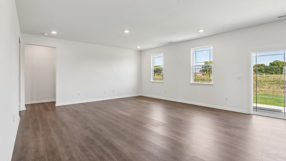 great room with large windows