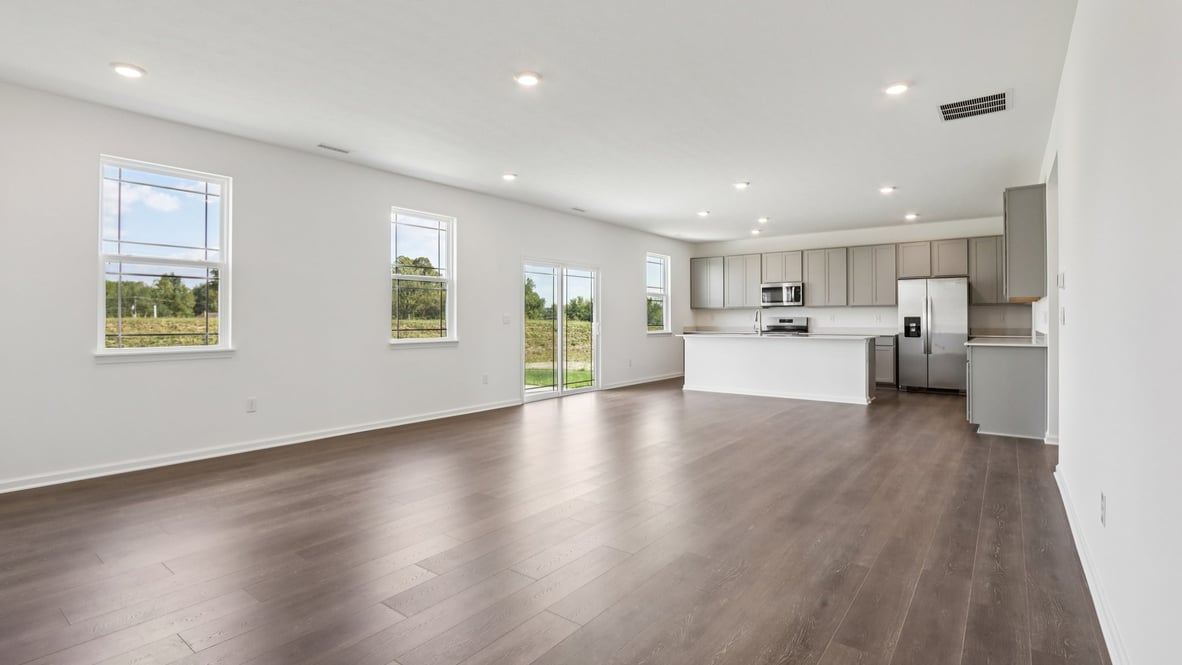 great room with natural light