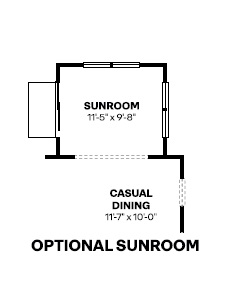 Henley floor plan sunroom option