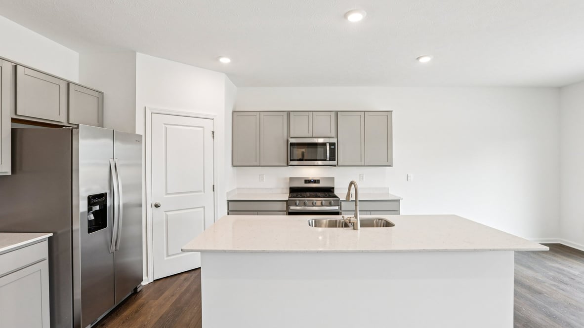 kitchen with bar seating