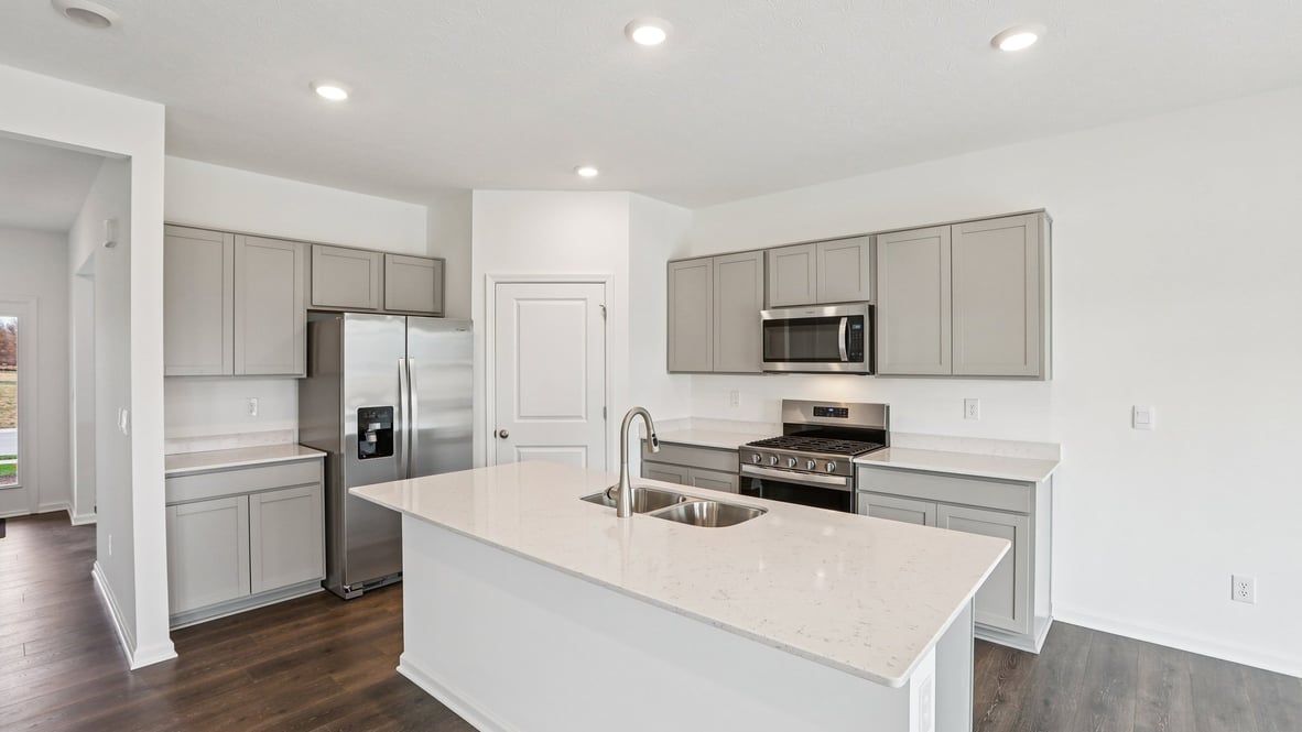 kitchen with large center island