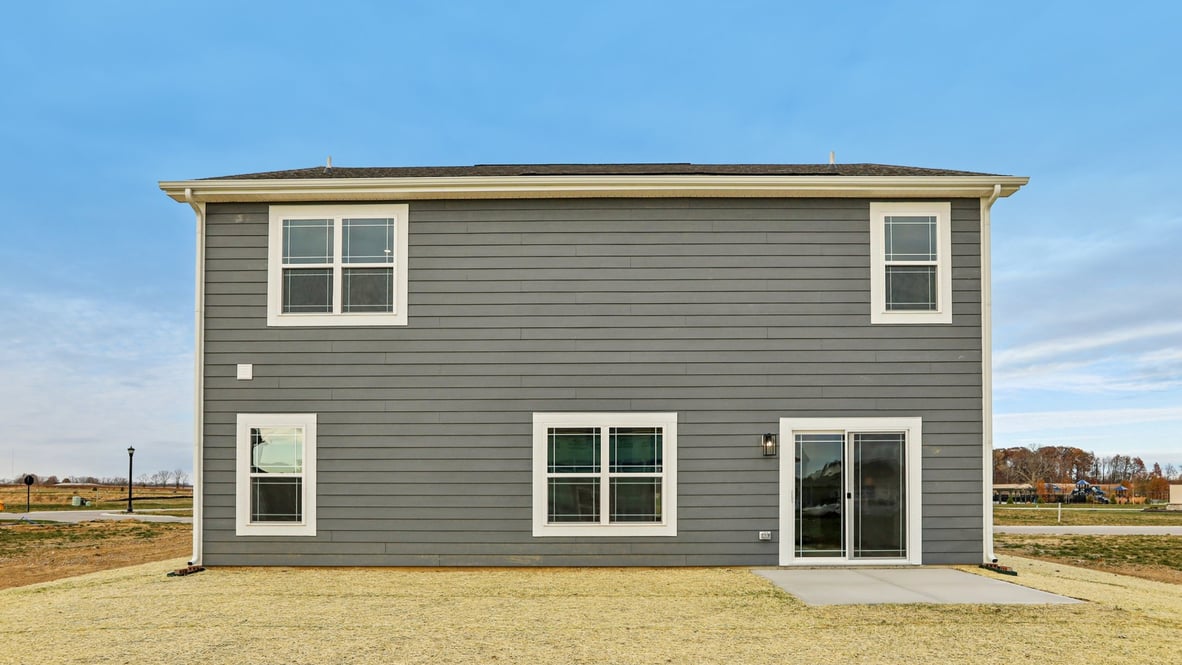 rear exterior view of the home