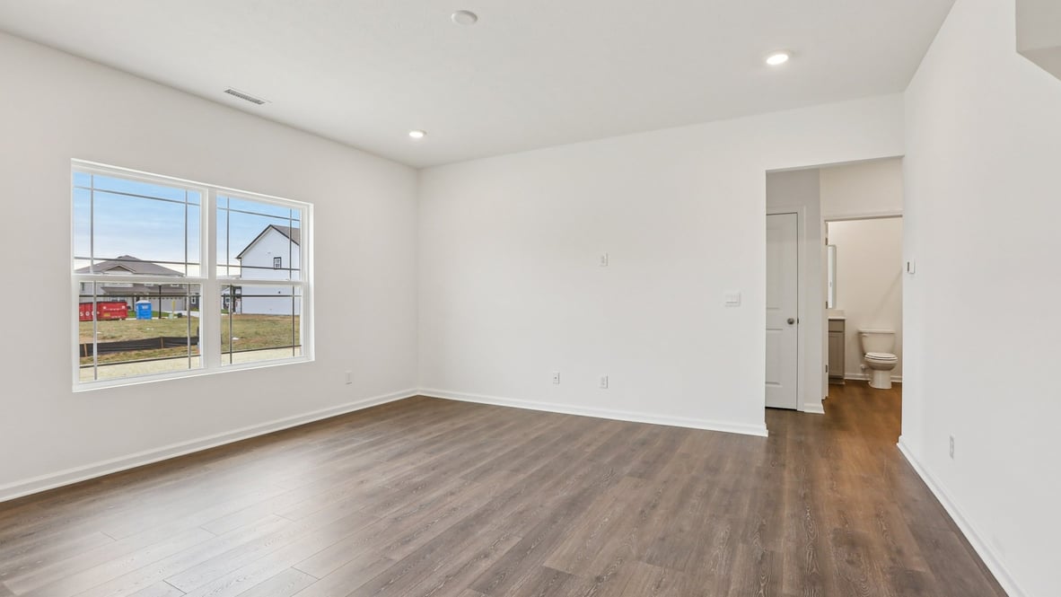 great room with large windows