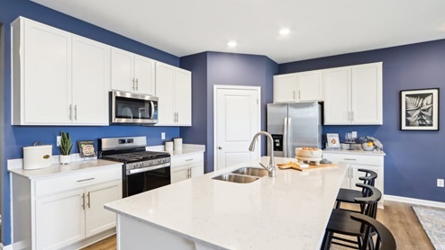 kitchen with large center island