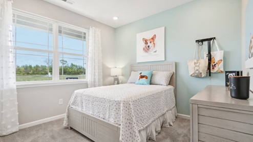 bedroom with large windows