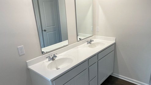 Bathroom with dual sinks