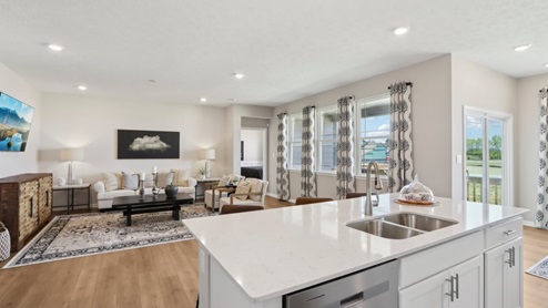 kitchen with large center island