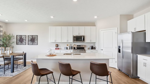 kitchen with bar seating