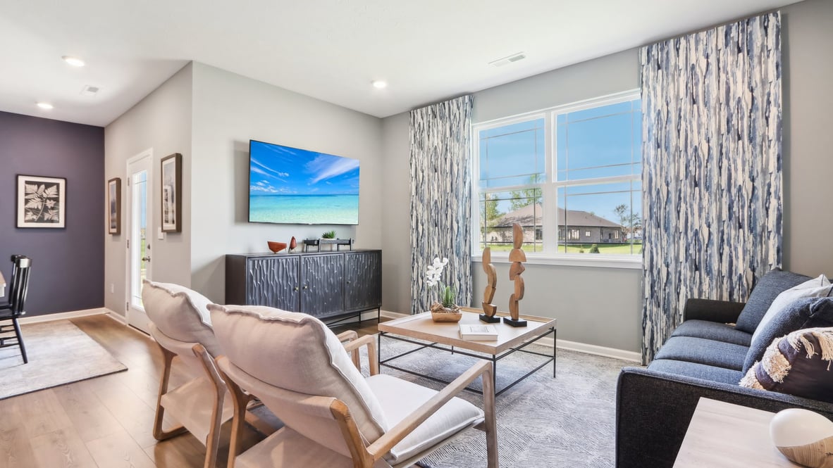 great room with natural light