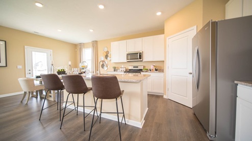 kitchen with bar seating