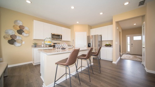 kitchen with large center island