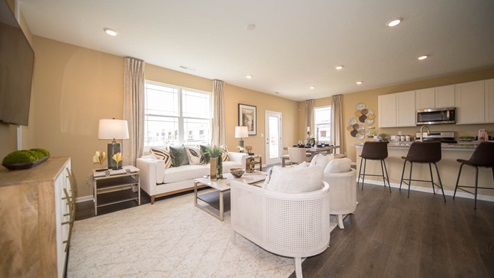 great room with natural light