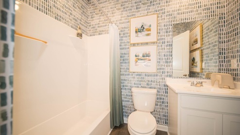 guest bathroom on the main level