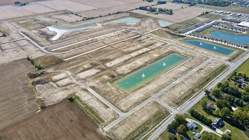 Aerial view of Lone Pine Farms