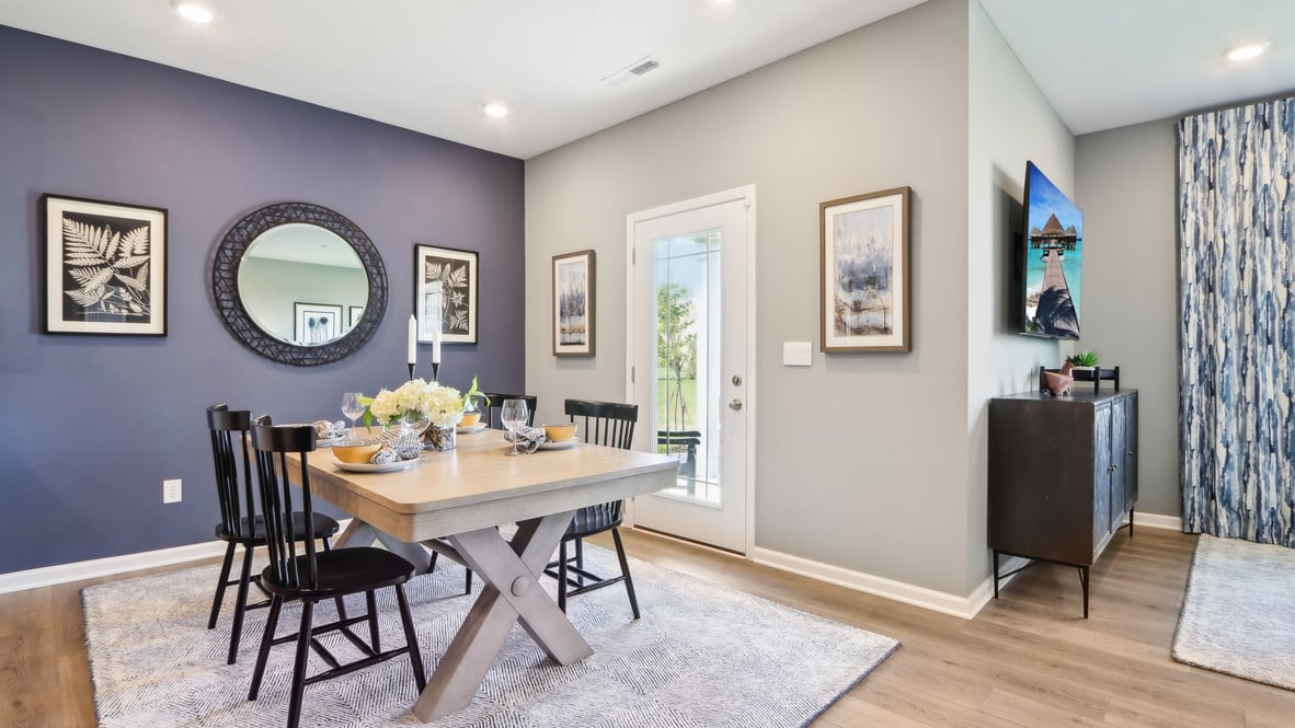 Dining room with natural light, open access and seamless flow continuing to living area access
