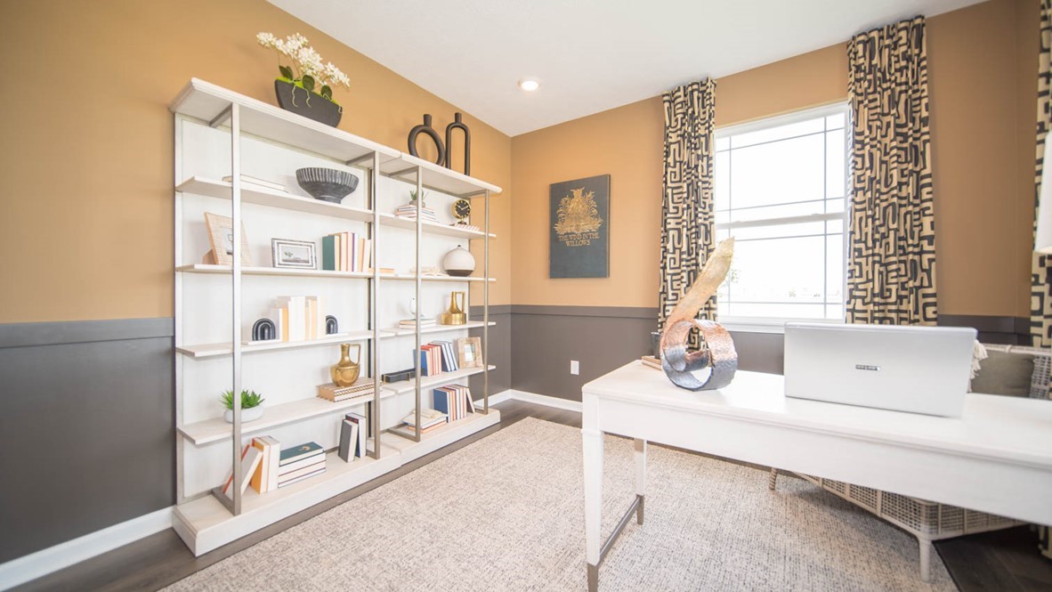 den at the front of the home