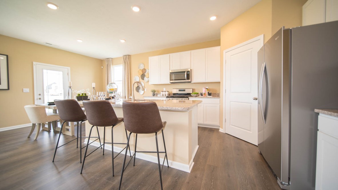 kitchen with bar seating