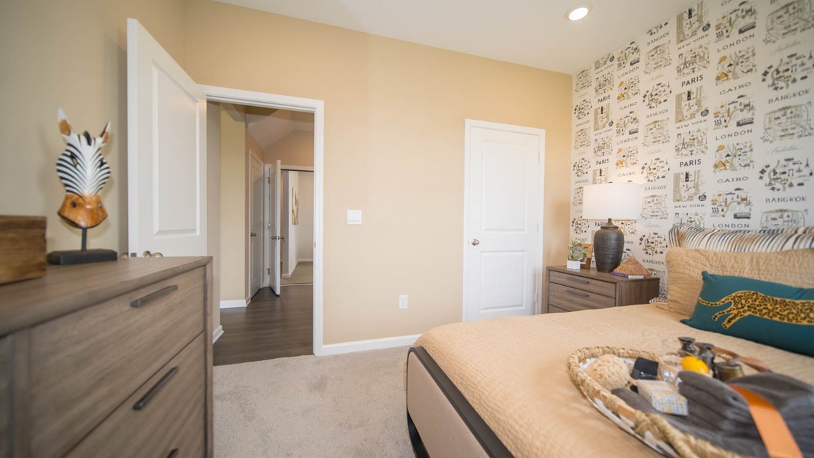 guest bedroom with spacious closet