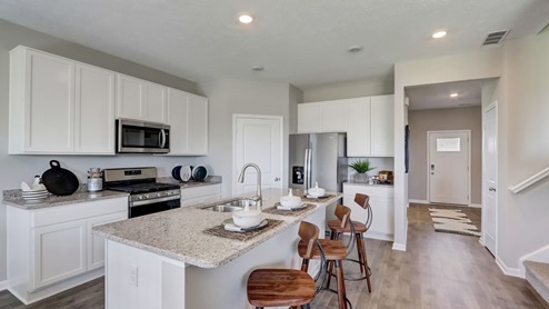 kitchen with large center island
