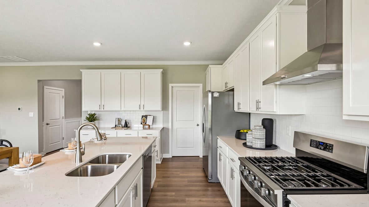 kitchen appliances and pantry