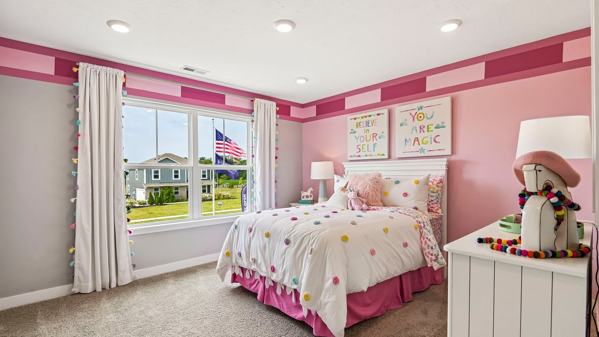 bedroom with two windows