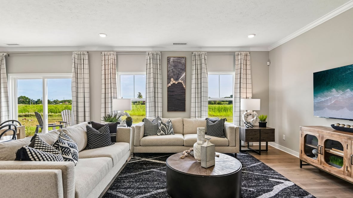great room with natural lighting