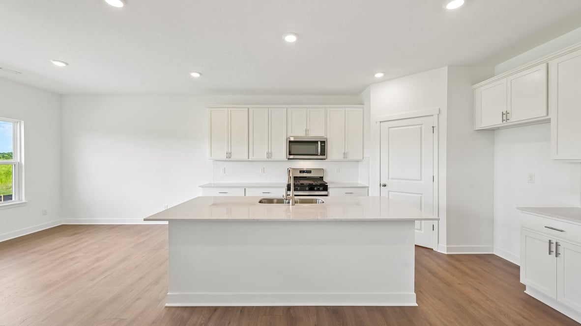 kitchen and stairs