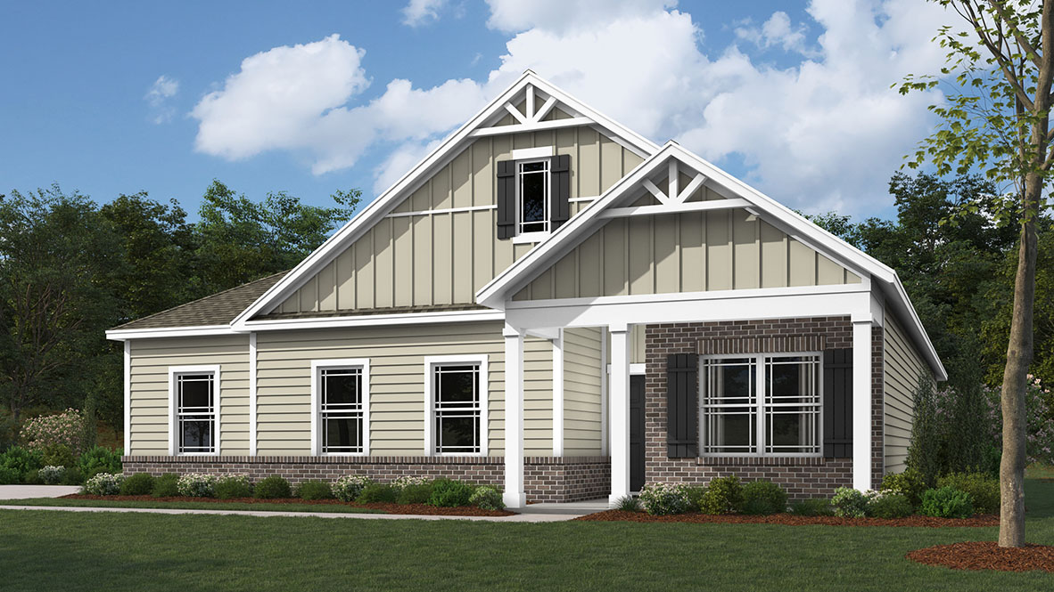 Fairfax E3 elevation, side load garage