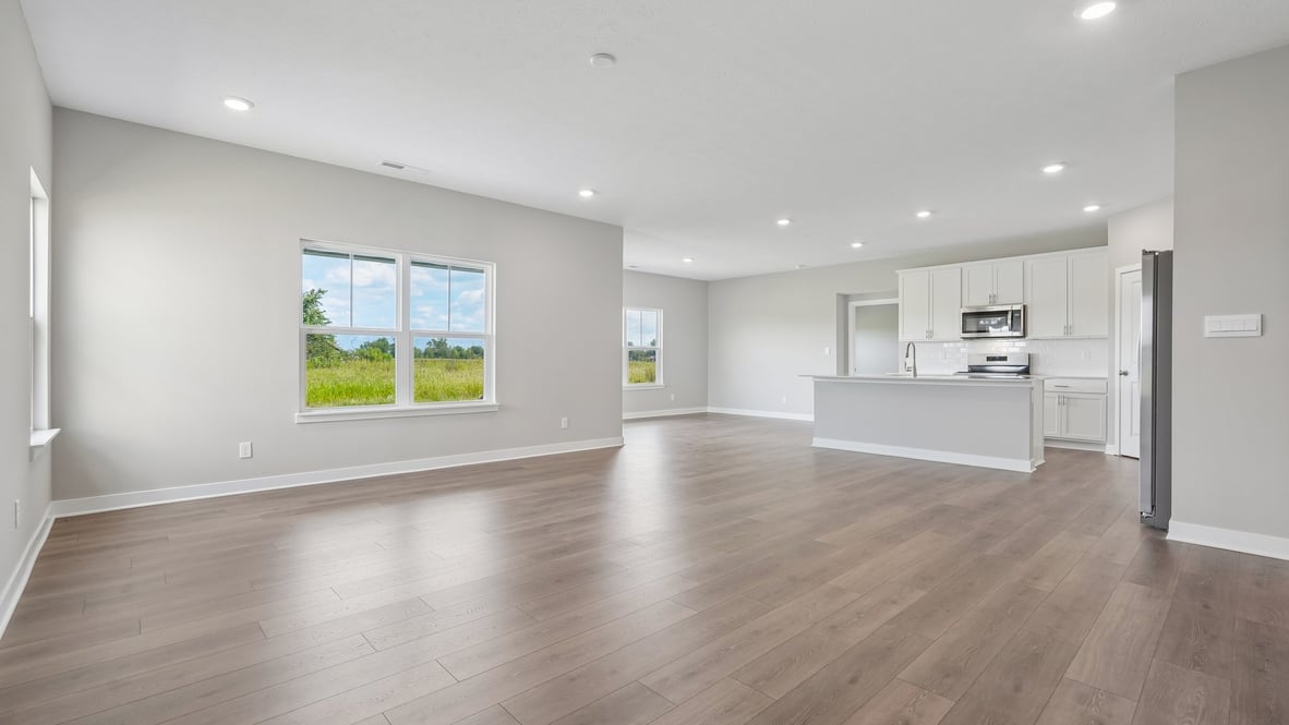 great room and kitchen