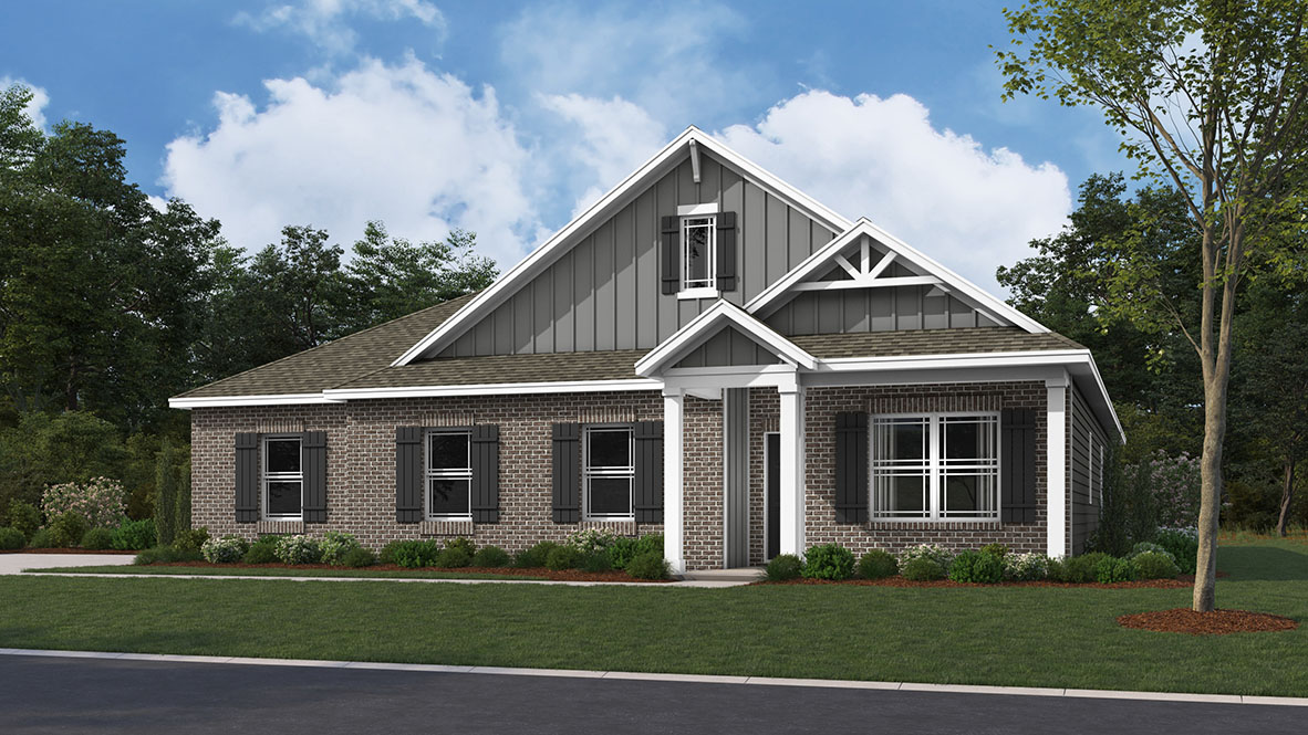Cortland side load garage rendering