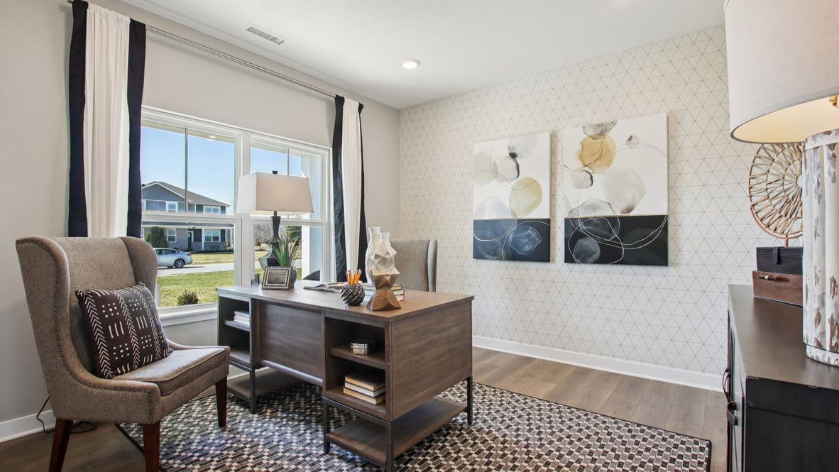 bedroom at the front of the home