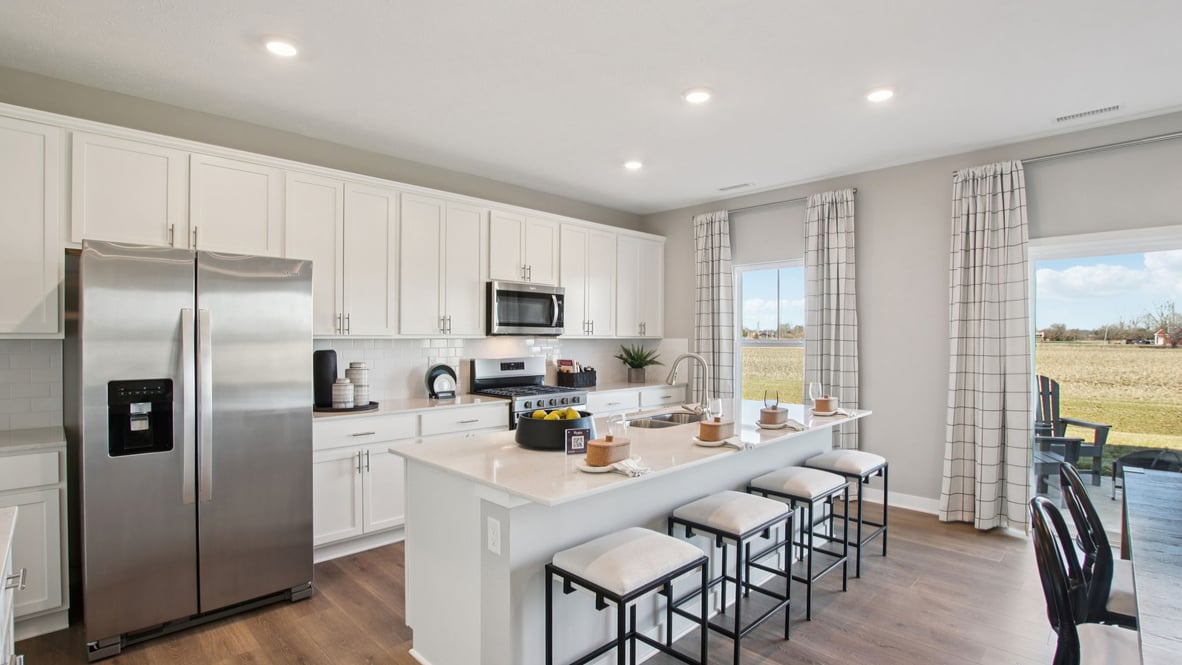 kitchen with large center island